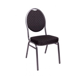 Kongresová židle kovová MONZA, černá
