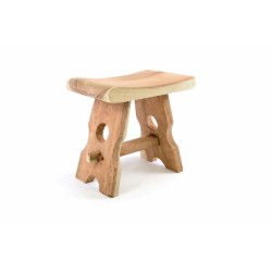 Masivní stolička z mungurového dřeva DIVERO, ruční práce