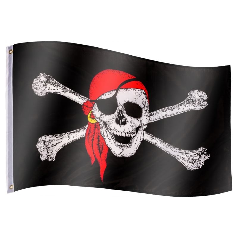 FLAGMASTER Pirátská vlajka Jolly Roger, 120 x 80 cm