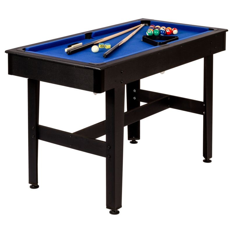 GamesPlanet® Kulečníkový stůl pool biliard 4 ft, modrý