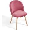 Miadomodo Sada jídelních židlí sametové, růžová, 2 ks