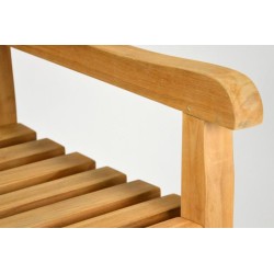 Zahradní dřevěná lavice DIVERO - neošetřené týkové dřevo - 120 cm
