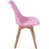MIADOMODO Sada jídelních židlí, růžová, 6 kusů
