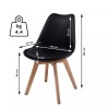 MIADOMODO Sada jídelních židlí, černá, 8 kusů