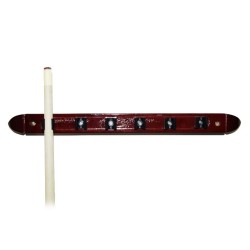 Kulečníkový držák na 6 tág, 39 cm, tmavé dřevo