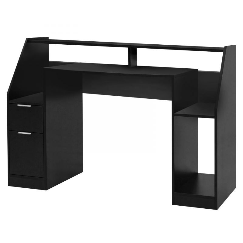 MIADOMODO Počítačový stůl, 123 x 55 x 90 cm, černá