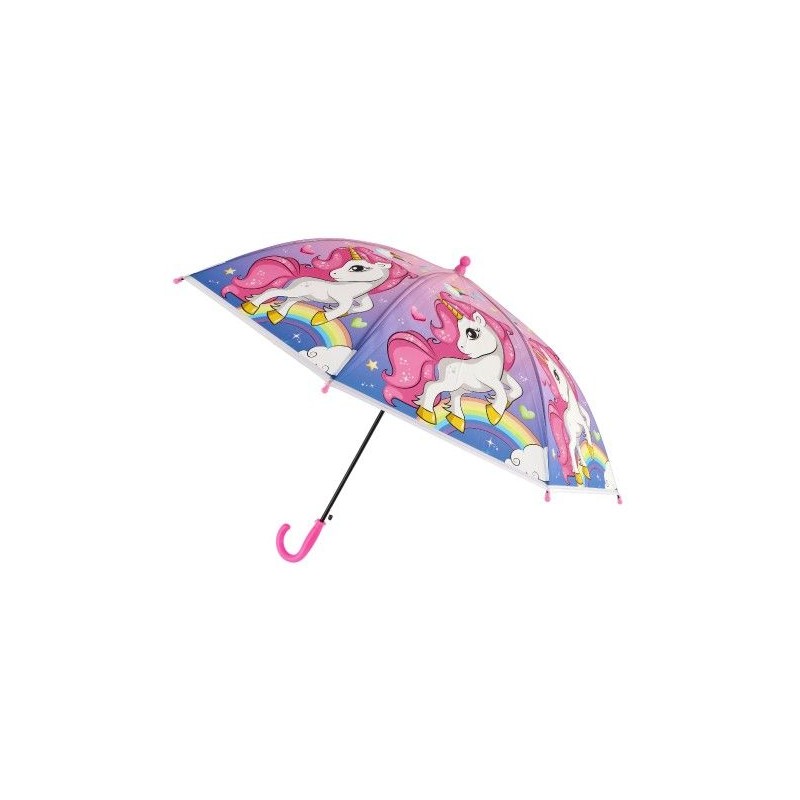 Vystřelovací deštník jednorožec, plast/kov, 64 cm