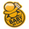 Samolepka reflexní Baby in car, žlutá