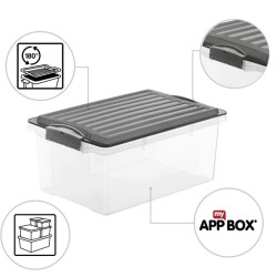 COMPACT úložný box, 70L, růžová