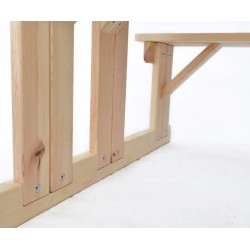 PIKNIK MASIV souprava dřevěná 180 cm - PŘÍRODNÍ