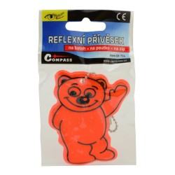 Reflexní přívěšek medvídek, oranžový